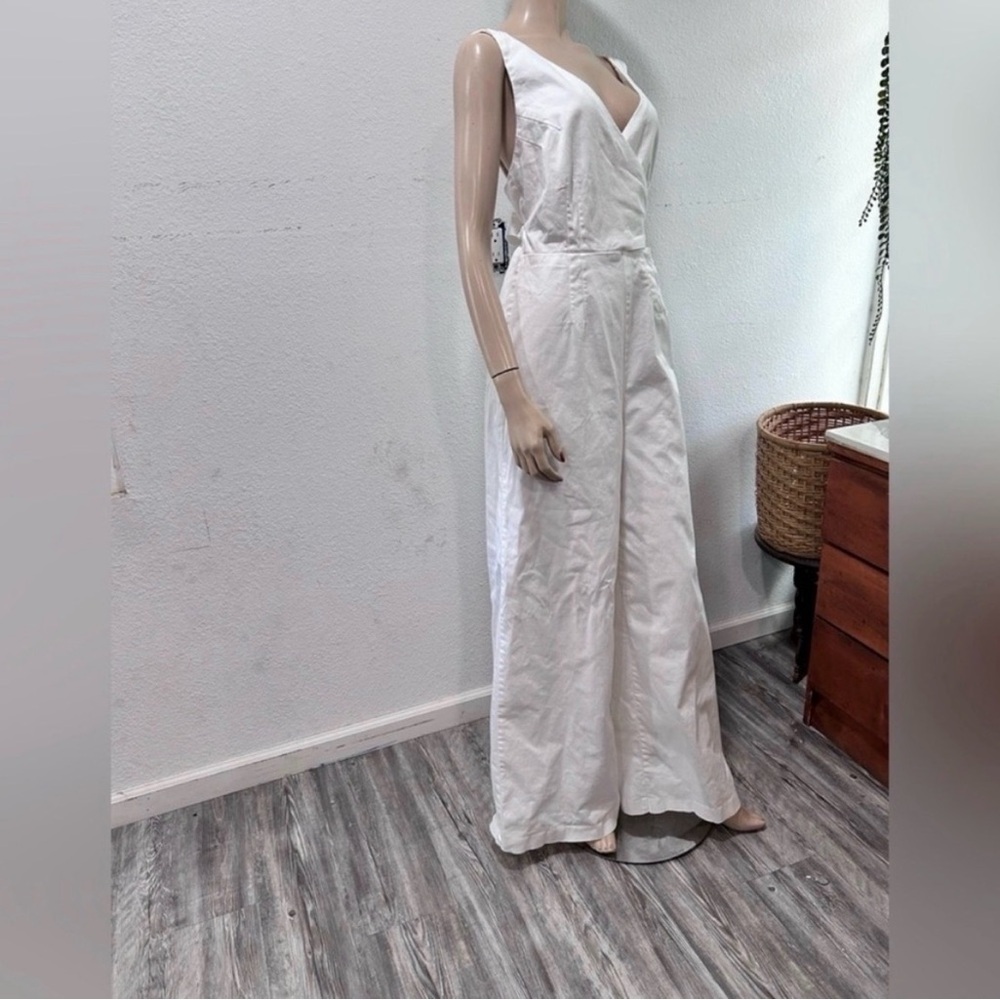 Anthropologie Sleeveless Wide-Leg Jumpsuit in Light Cream - Picture 7 of 16